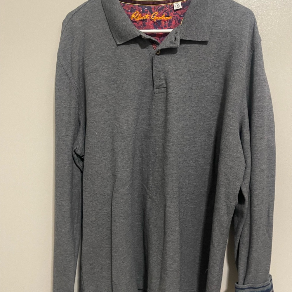 Robert Graham Charcoal Polo Shirt
